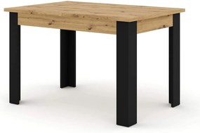 Masă de sufragerie Nulakka H (Stejar artisan + mat Negru) (pentru 4  până la 6 persoane). 1124828