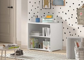 Bibliotecă deschisă pentru copii albă din colecția Sam – compatibilă cu patul suprapus – Vipack