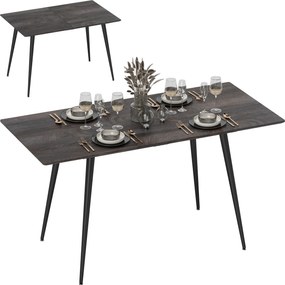 HOMCOM Masă extensibilă, masă extensibilă pentru 6-8 persoane, masă de bucătărie cu picioare solide din oțel | Aosom Romania