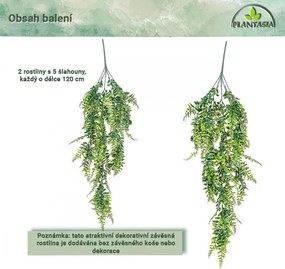 PLANTASIA Set de plante artificiale suspendate, 120 cm,2 buc