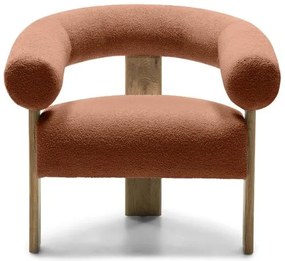 Fotoliu design maro KOKEI, stejar