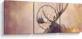 Tablou - Pădure în frunze de toamnă (cu ceas) (90x30 cm)