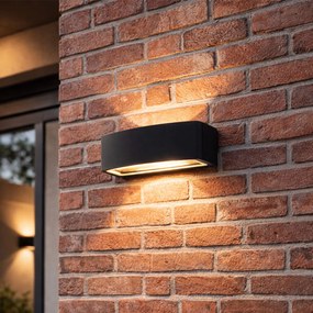 Aplică modernă de perete neagră IP44 - Latina