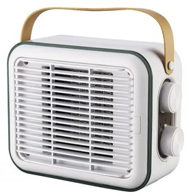 Aeroterma ELITE EFHR-1383 Retro, 1500W, 15 m², Incalzitor PTC, 3 trepte, Siguranta la rasturnare, Alb/Mustar