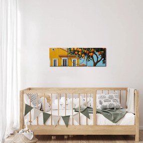 Tablou - Portocal (cu ceas) (90x30 cm)