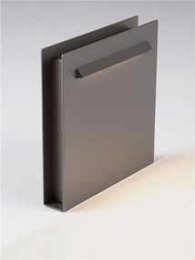 Mini Stalp de exterior LED 2700K, IP67 RECTO H-23cm gri inchis