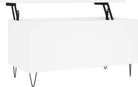 vidaXL Măsuță de cafea, alb, 90x44,5x45 cm, lemn compozit