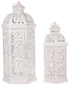 Set felinare din metal Romantic, 2 buc.