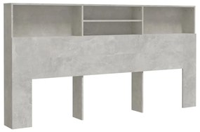 811893 vidaXL Dulap tăblie, gri beton, 200x19x103,5 cm