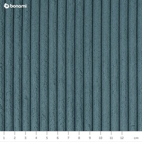 Canapea turcoaz extensibilă cu tapițerie din catifea reiată 218 cm Tori – Bonami Selection