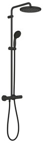 Set de dus 250 cu termostat, 1 jet, negru mat
