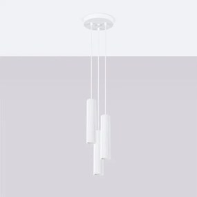 Brilagi - Lustră LED suspendată pe cablu CRESTO 3xGU10/10W/230V albă