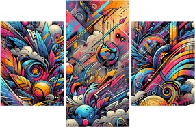 Tablou - Graffiti multicolor (90x60 cm)