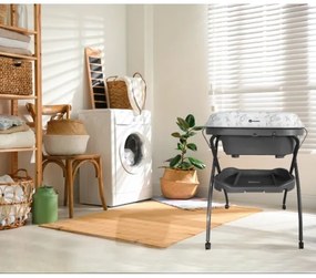 Masă de înfășat cu cădiță PETITE&MARS SPA 3 în 1 gri