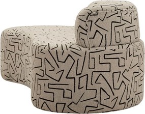 Canapea bej cu tapițerie din țesătură bouclé 176 cm Nairobi – Mauro Ferretti