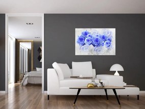 Tablou - Trandafiri albaștri (90x60 cm)