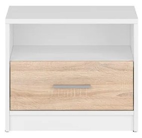Noptieră Nepo Plus 3 (alb + stejar sonoma) . 1098273