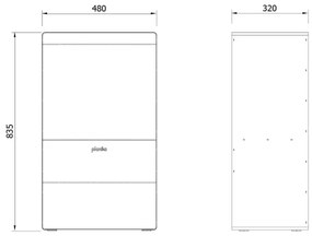 Șemineu BIO cu telecomandă Planika Senso Stove BEV 83,5x48 cm 2,5kW