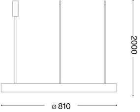 Lustră LED pe cablu Ideal Lux GEMINI LED/59W/230V d. 81 cm auriu