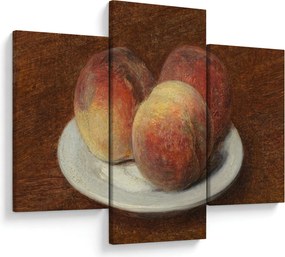 Tablou - Henri Fantin-Latour, Three Peaches on a Plate, reproducere (90x60 cm)