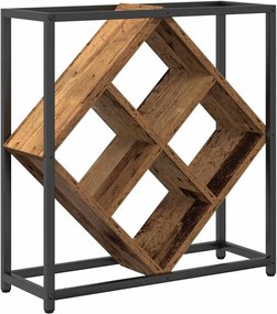 vidaXL Raft pentru vin Lemn vechi 51 x 18 x 52,5 cm Lemn compozit