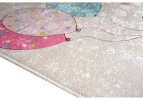 Covor pentru copii roz-fildeș lavabil 160x230 cm Girl &amp; Baloons – Vitaus