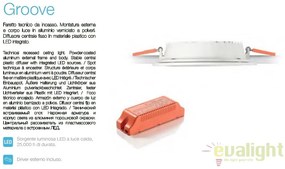 Spot incastrabil pt. tavan fals cu LED integrat GROOVE FI1 10W 3000K ROUND 123974