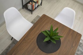 OFERTA Scaun alb OSAKA cu picioare negre calitatea II