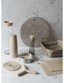 Coasters negre/argintii cu suport 6 buc. din silicon Lareto – Blomus