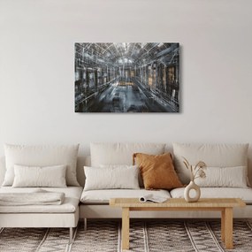 Tablou cu u interiorul clădirii vechi (90x60 cm)
