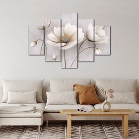 Tablou cu florile albe (150x105 cm)