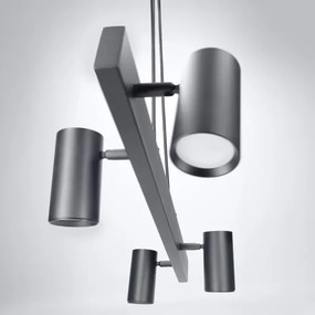 Brilagi - Lustră suspendată pe cablu SELE 4xGU10/30W/230V, neagră