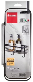 Raft de perete pentru baie Metaltex Origin, negru