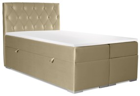 Pat matrimonial Boxspring 140 cm Ronda (auriu) (cu sp. depozitare). 1044226