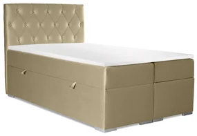 Pat matrimonial Boxspring 140 cm Ronda (auriu) (cu sp. depozitare). 1044226