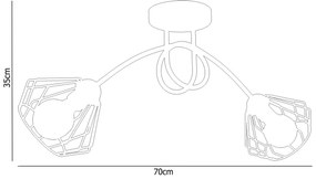 Lustră aplicată CEED 2xE27/60W/230V