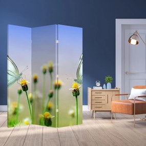 Paravan - Fluture pe floare (126x170 cm)