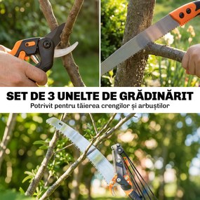 Outsunny Ferăstrău Manual 2-în-1 cu Tijă Telescopică din Aluminiu de 2-3 m, Ferăstrău de Tăiere și Foarfece cu Blocare de Siguranță | Aosom Romania