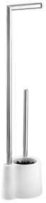 WENKO 22989100 - Perie WC AVOLA 13x70 cm inox/alb/argintiu