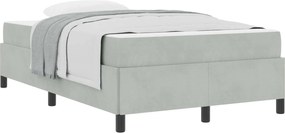 vidaXL Cadru de pat cu saltea Gri deschis 120 x 200 cm țesătură