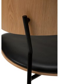Scaun de sufragerie negru/în culoare naturală deschisă cu cotiere Crib – DAN-FORM Denmark