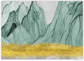 Tablou pe sticlă - Munții Smarald N⁰1 (70x50 cm)