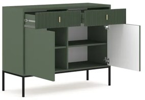 Comodă SUE verde/neagră