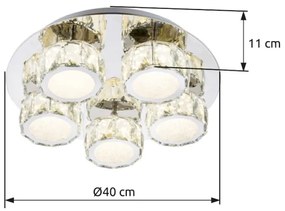 Plafonieră LED dimabilă Globo 49350D4 AMUR LED/40W/230V 4000K d. 40 cm