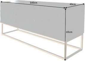 Comoda TV din lemn Scorpion 160cm Mango negru