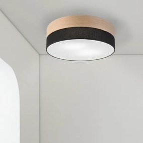 Plafonieră SIRJA WOOD 2xE27/15W/230V d. 45 cm negru/stejar
