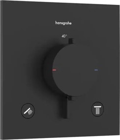 Baterie cada-dus termostatata Hansgrohe Ecostat Comfort E finisaj negru mat fara corp ingropat