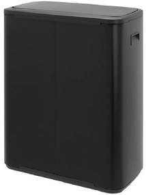 Coș Brabantia Bo Touch 1003218, 2x30 l, Deschidere lină și silențioasă, Deschidere mare, Negru mat