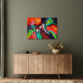 Tablou pe sticlă abstract - culori (70x50 cm)