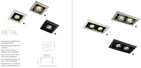 Spot incastrabil pentru tavan fals, Metal alb MYDL008-2-01-W